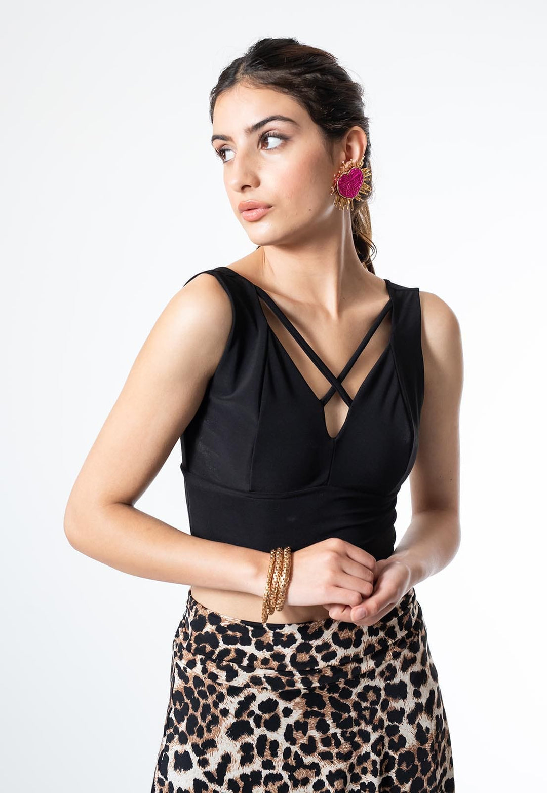 Crop Top Vera Cruz Black Natalia Seguel