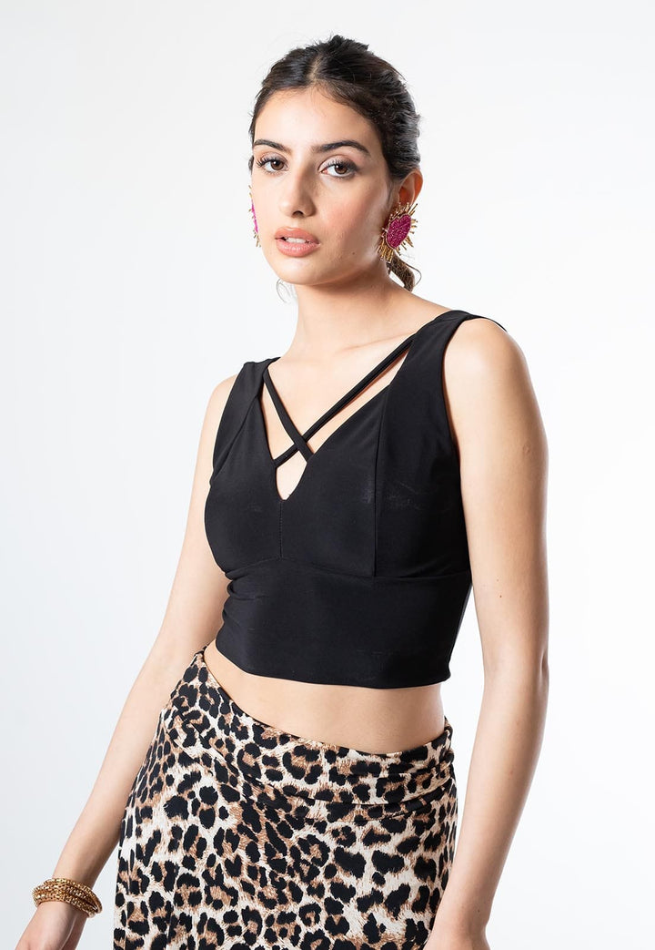 Crop Top Vera Cruz Black Natalia Seguel