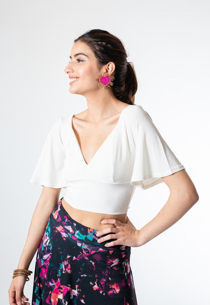 Crop Top Magaly White Natalia Seguel