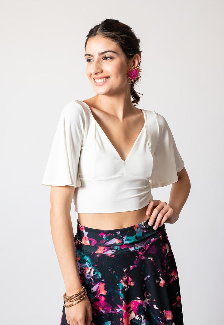 Crop Top Magaly White Natalia Seguel