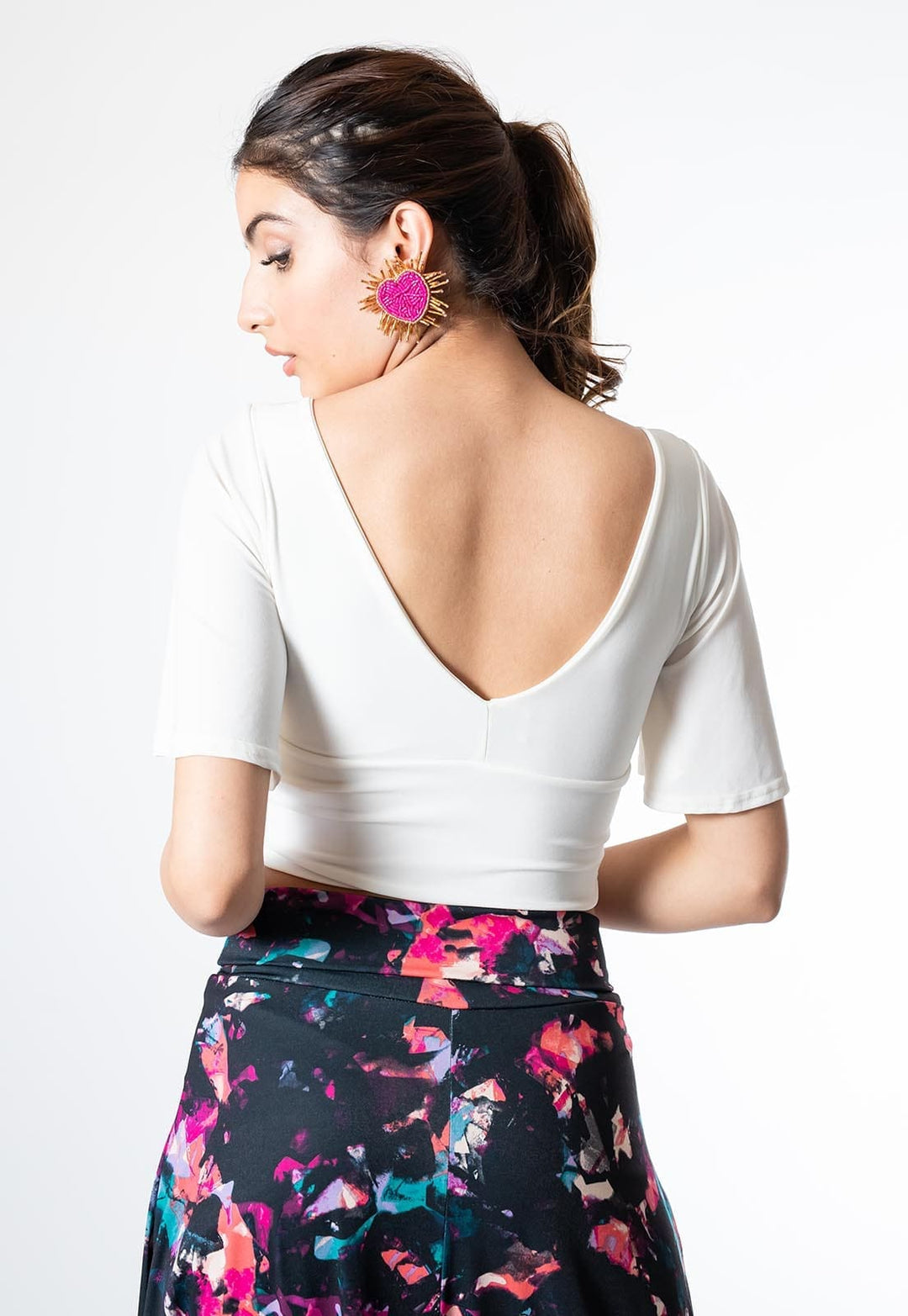 Crop Top Magaly White Natalia Seguel