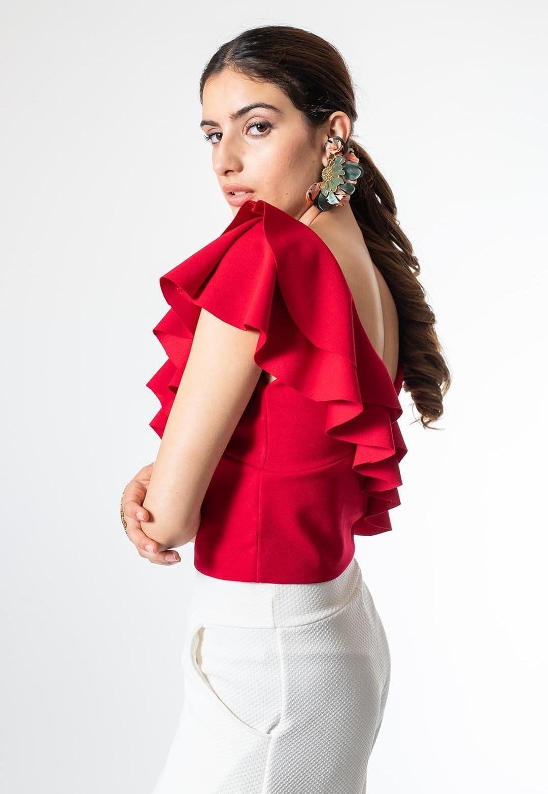 Crop Top Julianna Red Natalia Seguel