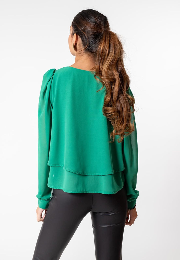 Blusa Bianca Verde Natalia Seguel