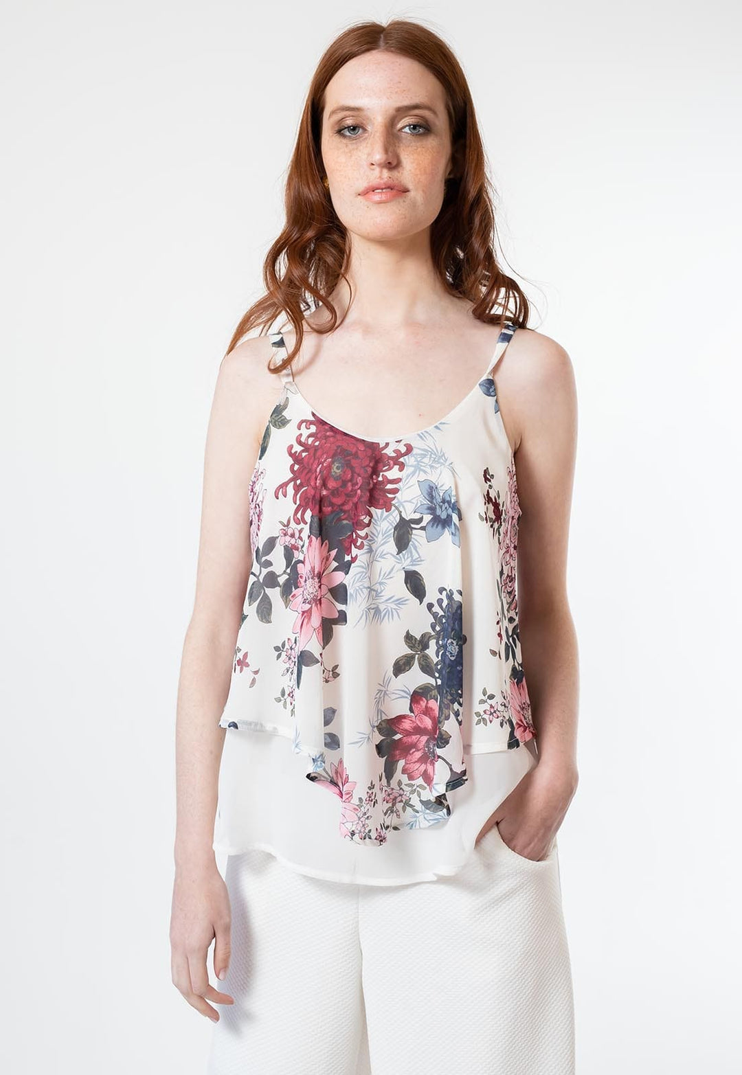 Blusa Cala Larga Flores Natalia Seguel