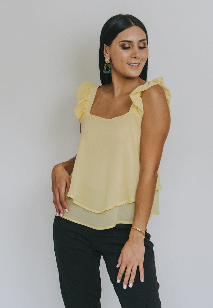 Blusa Noah Amarillo Pastel Natalia Seguel