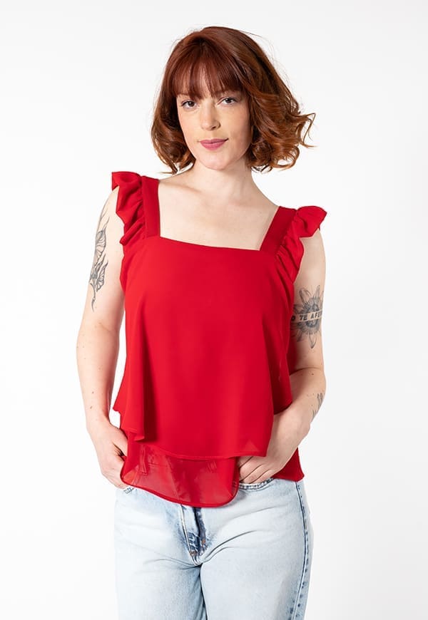 Blusa Noah Rojo Natalia Seguel