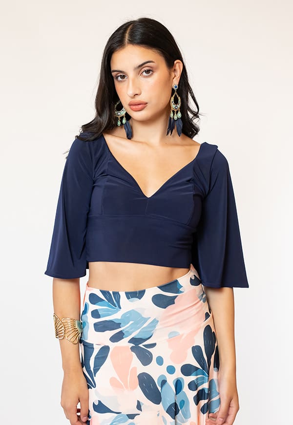 Crop Top Magdalena Blue France Natalia Seguel