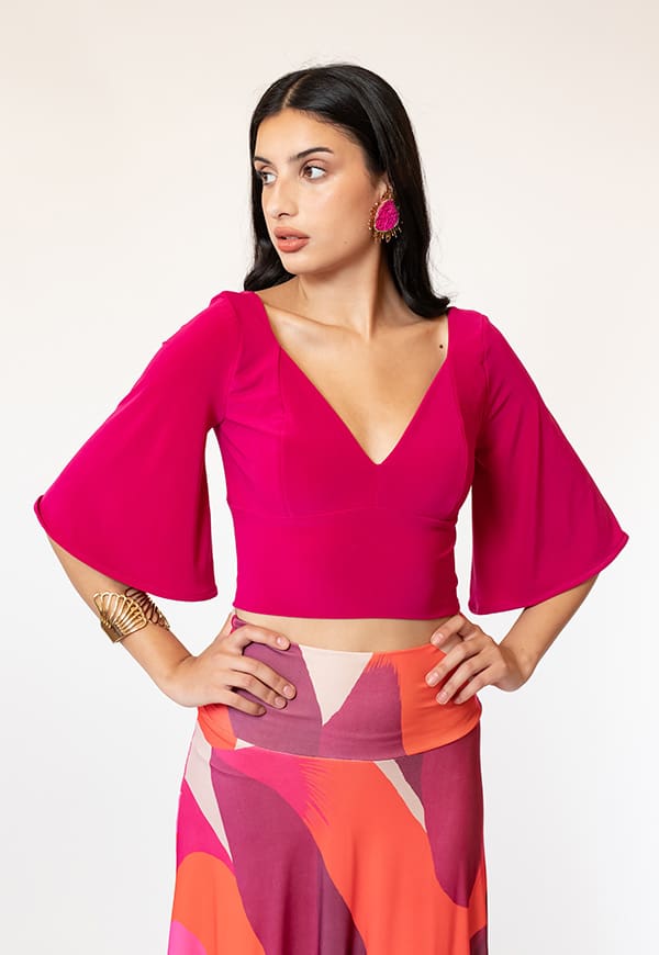 Crop Top Magdalena Fuchsia Natalia Seguel