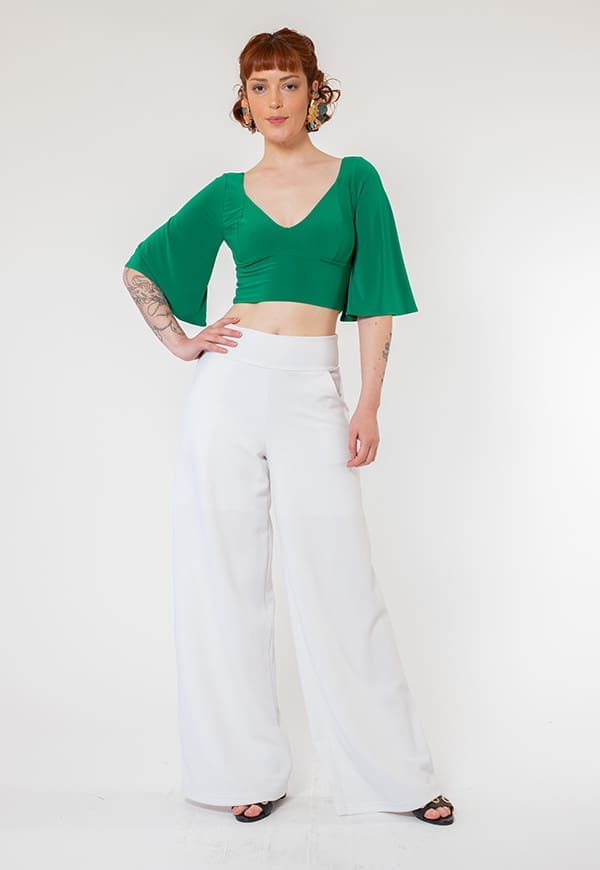 Crop Top Magdalena Green Apple Natalia Seguel