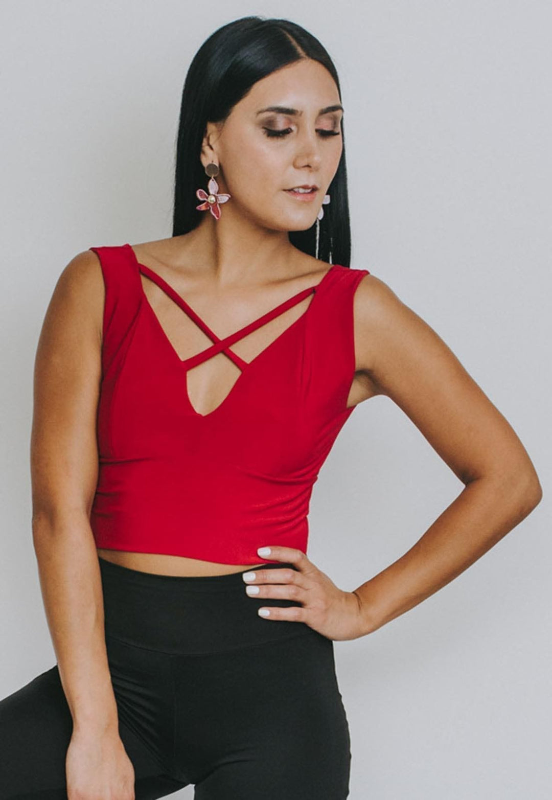 Crop Top Vera Cruz Red Natalia Seguel