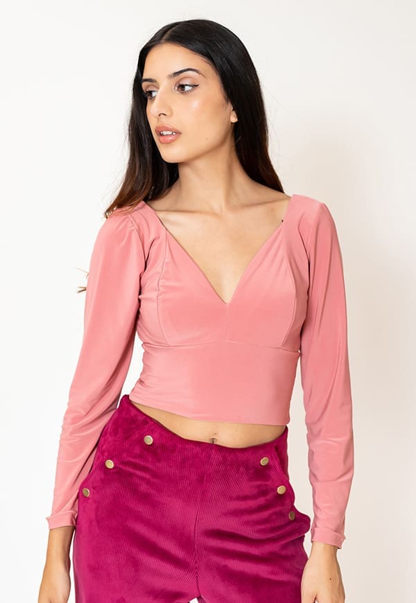 Crop Top Vera Long Rosewood Natalia Seguel