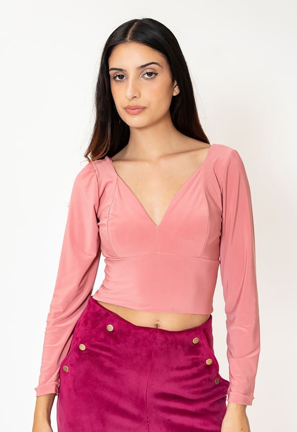 Crop Top Vera Long Rosewood Natalia Seguel