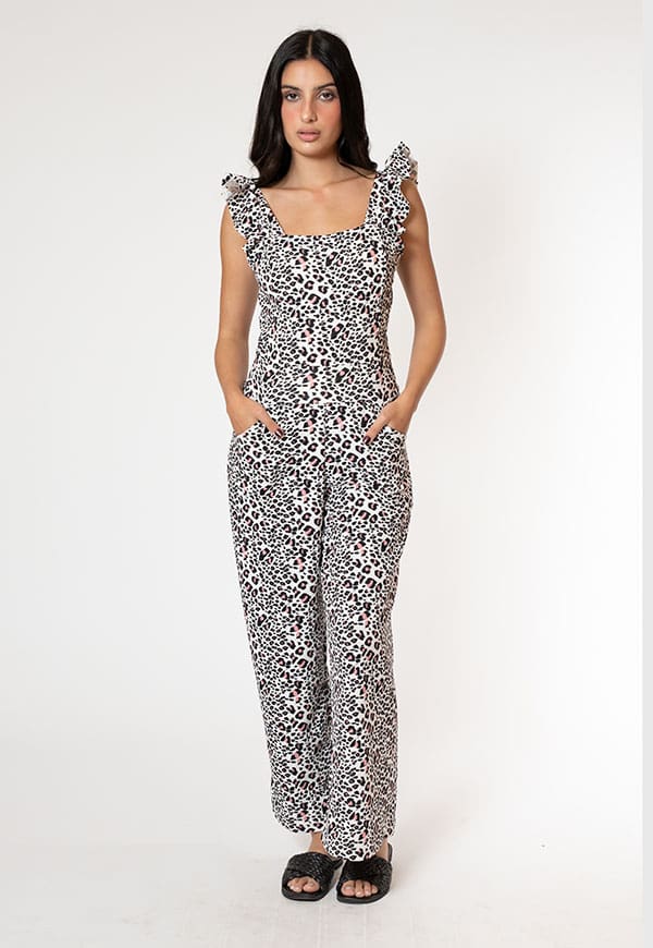 Mercedes Animal Print Pink Jumpsuit Natalia Seguel