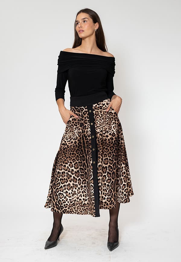 Falda Roma Animalprint Natalia Seguel