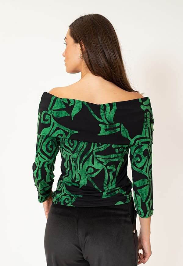 Ester Green Ethnic T-shirt by Natalia Seguel