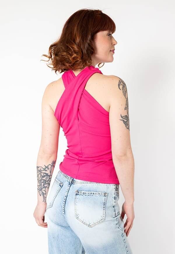 Giulia Fuchsia T-shirt by Natalia Seguel