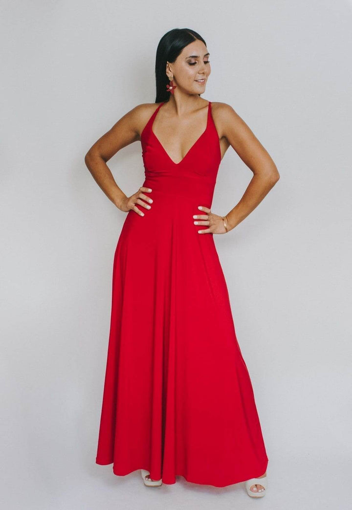 Vestido Zara Rojo Natalia Seguel